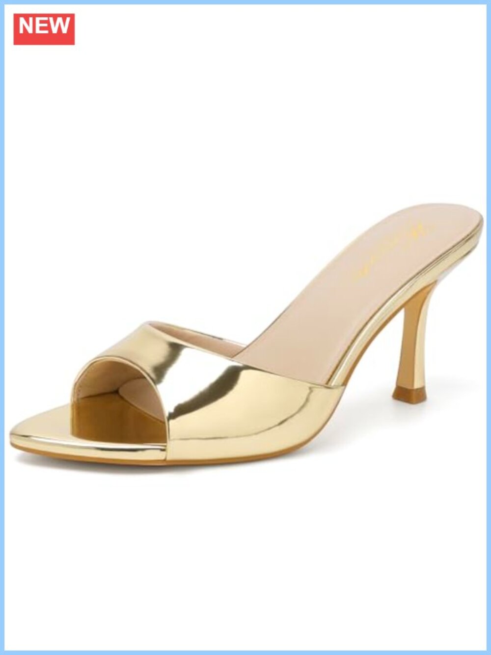 Women Kitten Heels Mule Slip On Open Toe Dress Shoes